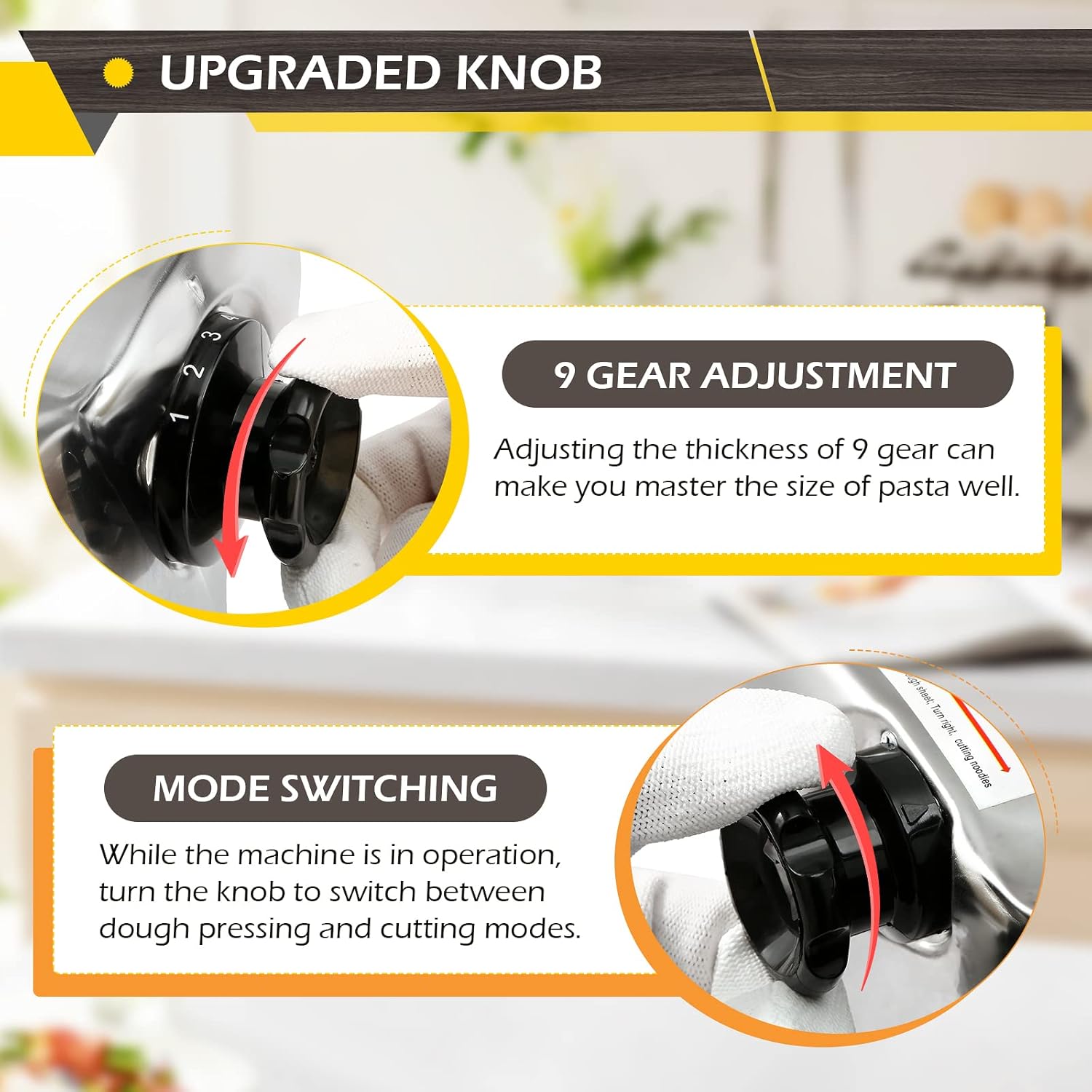 Electric Pasta Maker Noodle Machine with Adjustable Thickness, Stainless Steel, 135W O715362