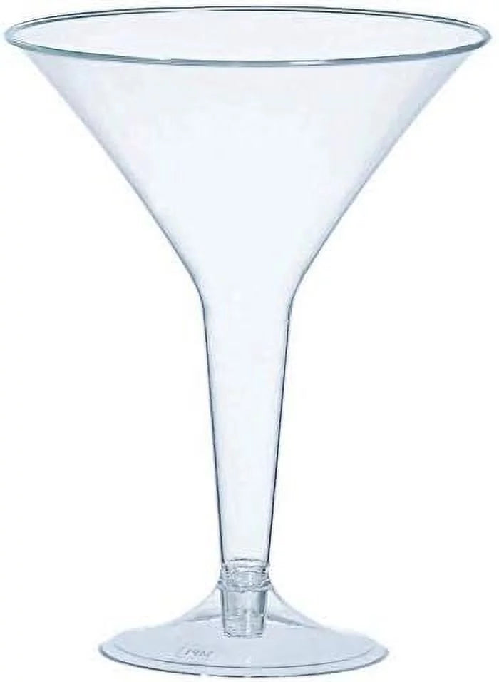 Plastic Martini Glasses, 20 Count, Clear I820