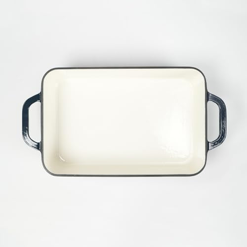 Red Enameled Cast Iron Rectangle Roaster Pan A817527