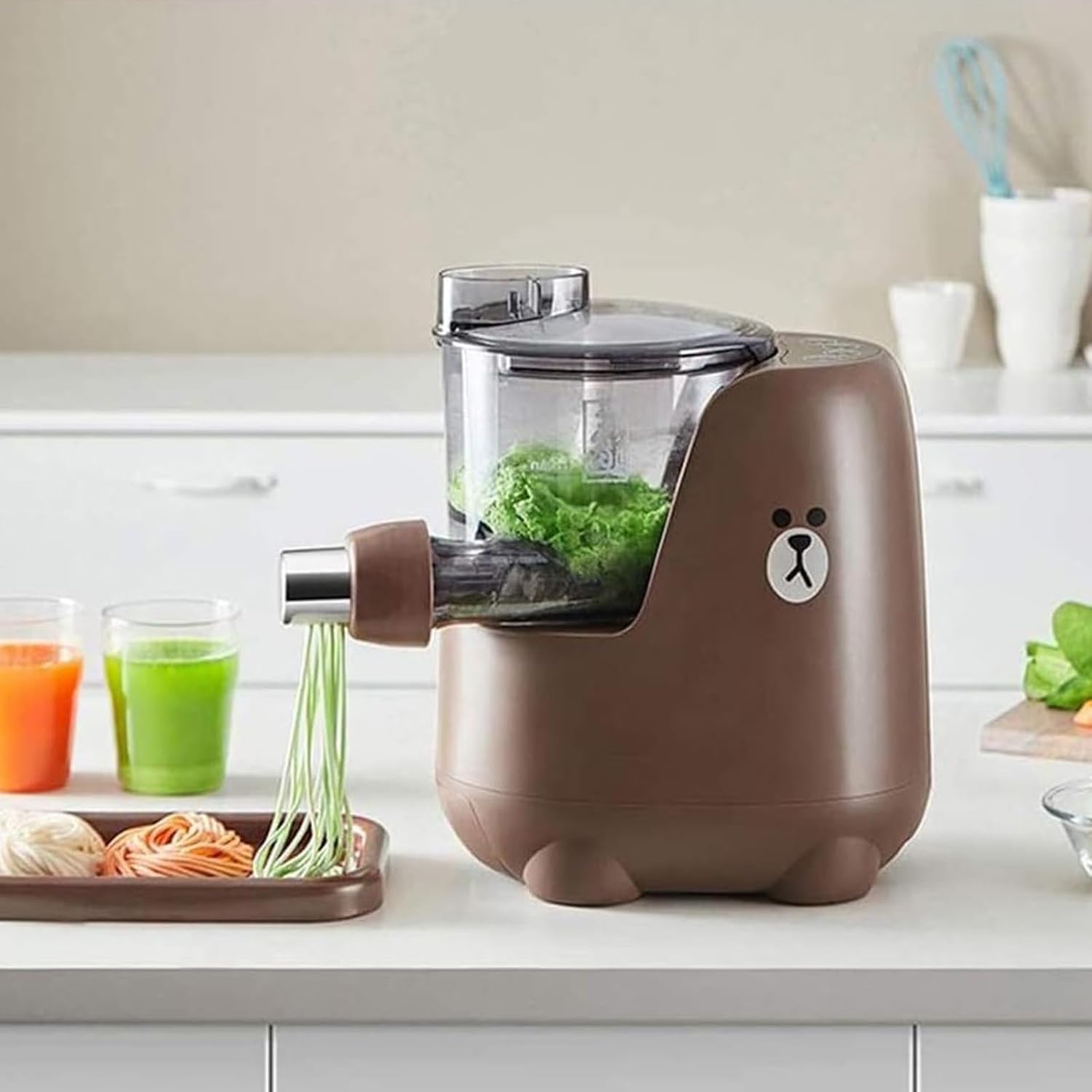 Home Automatic Noodle Maker, Non-Stick Machine Knife And Thickness Settings Electric Noodle Maker 3 Minute Power Off Memory Band Noodle Mold Quick Step 3 Step Making