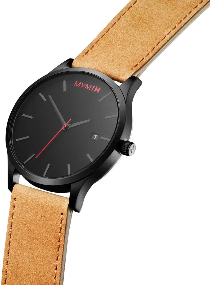 Men's 45mm Analog Leather Strap Watch X26667