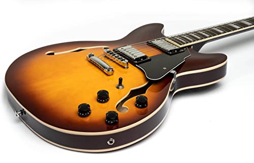 Semi-Hollow Electric Guitar with Stainless Steel Frets Red K5500