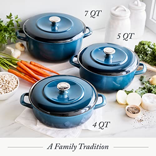 Enameled Cast Iron Casserole Braiser with Lid, 4QT, Round A83622