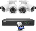 ANNKE 5MP lite Wired Security Camera System, 5-in-1 H.265+ 8CH DVR with 1 TB Hard Drive and (4) 1080p Weatherproof HD-TVI Surveillance Bullet Cameras, 100 ft Night Vision, Instant Email Alert &ndash; E200