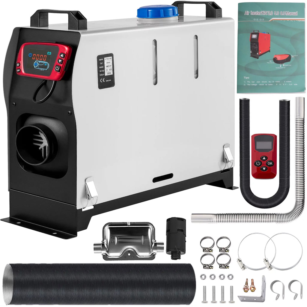 VEVOR Diesel Air Heater All in One, One Air Outlet, Diesel Heater 12V 5KW, Fast Heating, Diesel Parking Heater