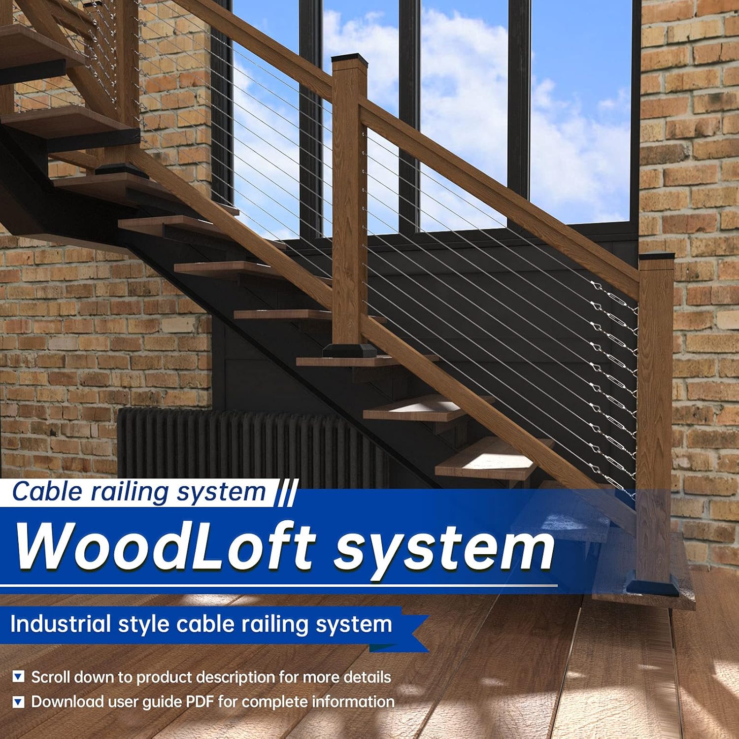Drill Guide for Cable Railing Wood Post, Multi-Angle Visible Jig, Fit 30 45 90 Degree Deck Stair Installation L26562