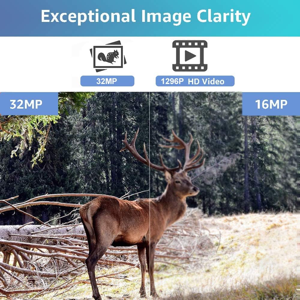 Trail Camera 32MP with Night Vision and Motion Activation U940