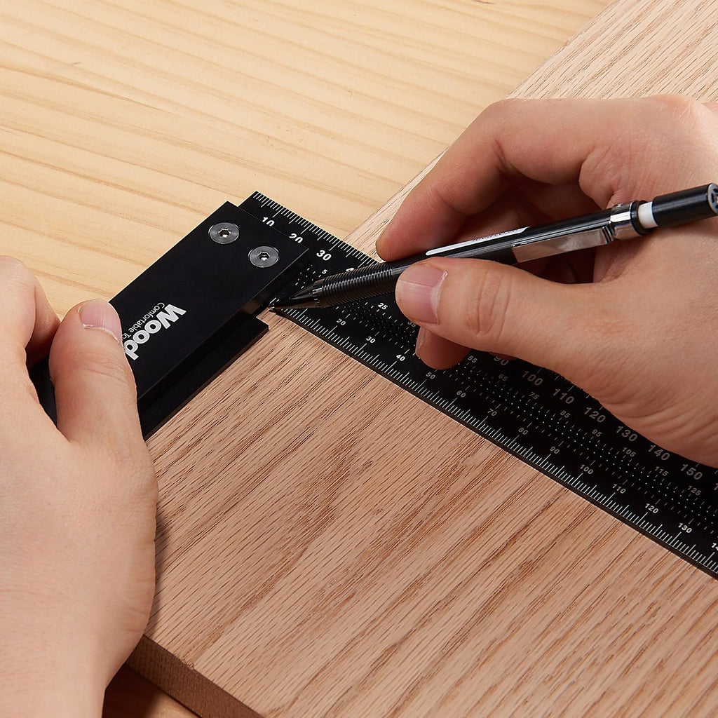 12-inch Precision Square Ruler for Woodworking Marking and Measuring R781715