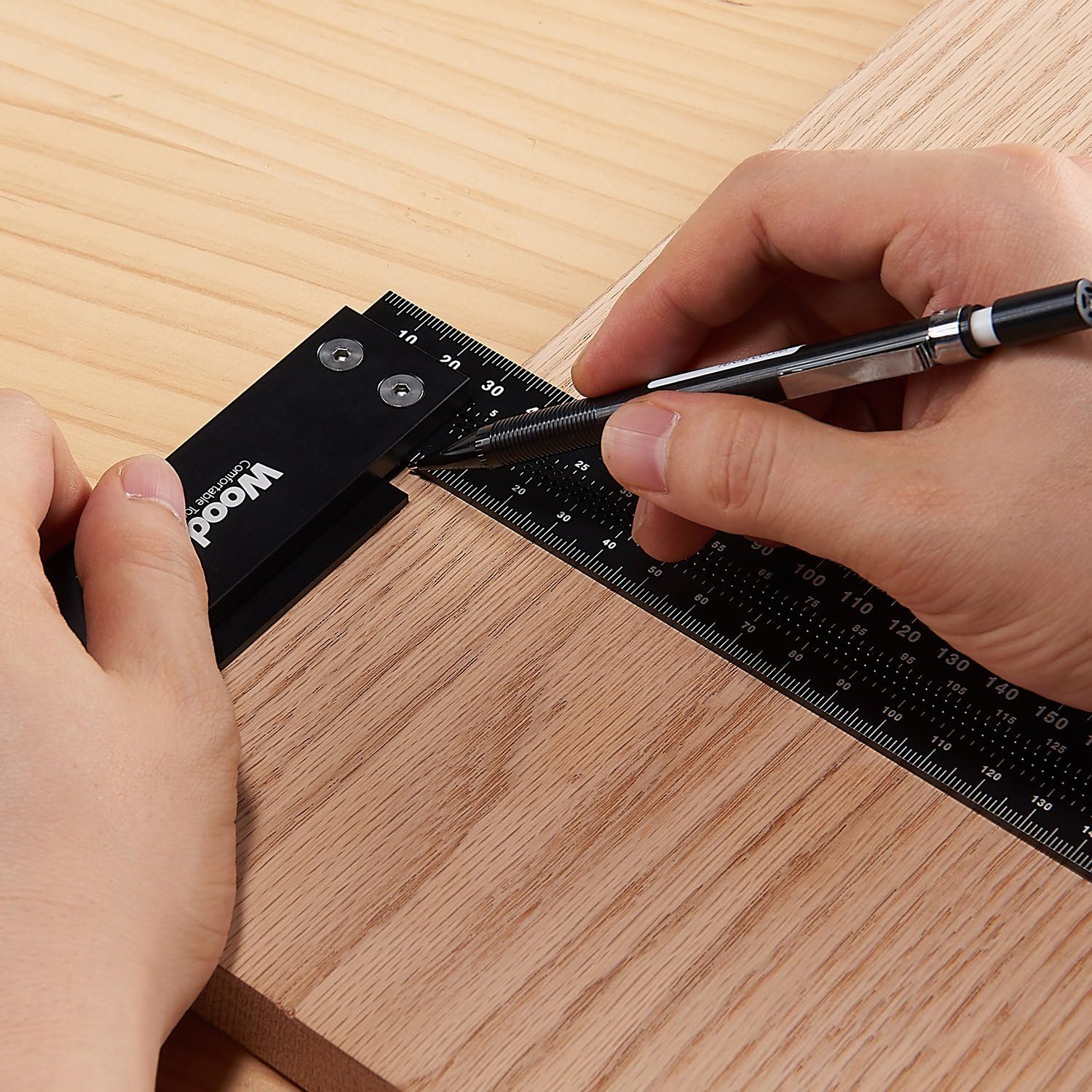 12-inch Precision Square Ruler for Woodworking Marking and Measuring R781715