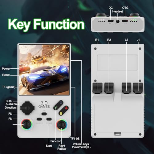 Handheld Game Console 4.0 Inch IPS Screen Retro Portable Arcade Y95927