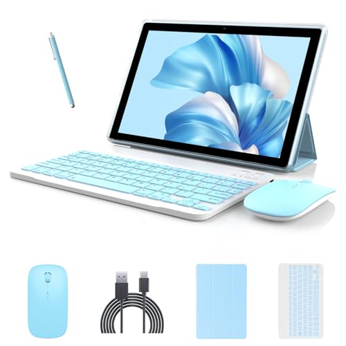 10 inch 2 in 1 Tablet with Keyboard Mouse Case Stylus, 8GB+64GB, IPS Touch Screen G53405