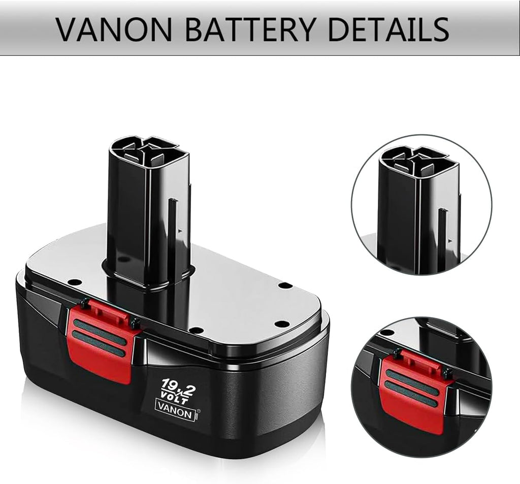 2Pack 4.8Ah 19.2V Replacement Battery and Charger G7597