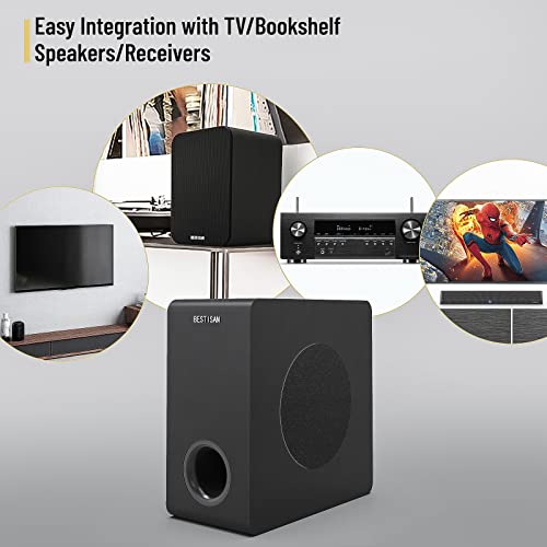 6.5" Powered Subwoofer for Home Audio, Compact Design, Deep Bass B935232