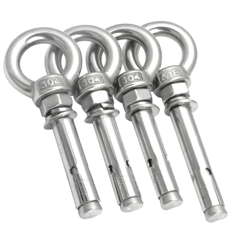 Lifting Eye Bolt,Anchor Bolts, 304 Stainless Steel Sleeve Anchor Concrete Expanding Rawl Bolts Expansion Eye Bolt Installation Artifact Hook Expansion Screws (Color : M8x90mm 2pcs)