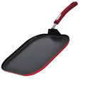 Hamilton Beach Nonstick Double Griddle 19x11-Inch - Black Aluminum Griddle with Soft Touch Bakelite Handle - Flared Edge - Spiral Bottom, Easy to Clean, Multipurpose Use - Durable & Dishwasher Safe