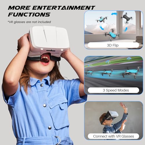 Mini Drone with Camera 720P HD FPV, Foldable RC Quadcopter with 2 Batteries C2480