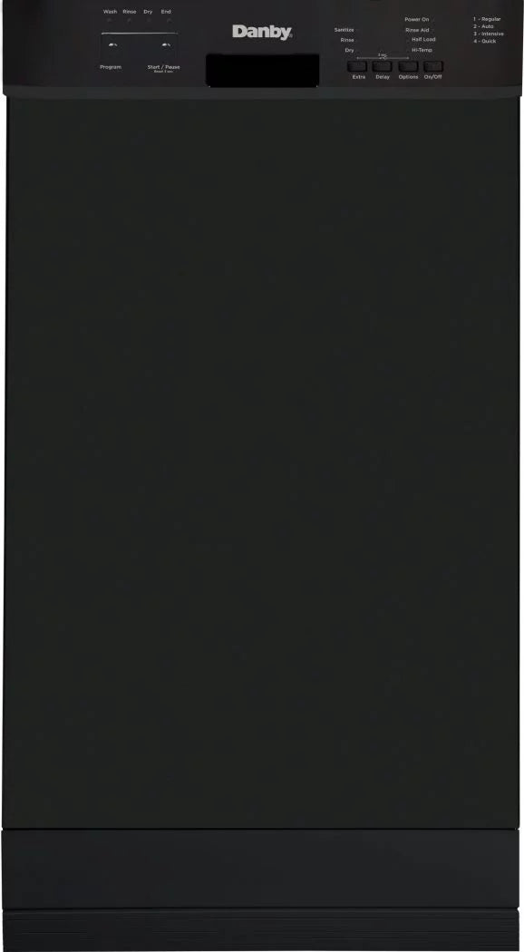 Danby DDW18D1EB 18" Wide Built-in Dishwasher in Black