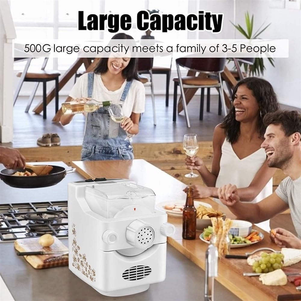 Electric Pasta Maker Machine, 180W Automatic Pasta Extruder for Spaghetti, Noodles, Dumpling Skin L94788