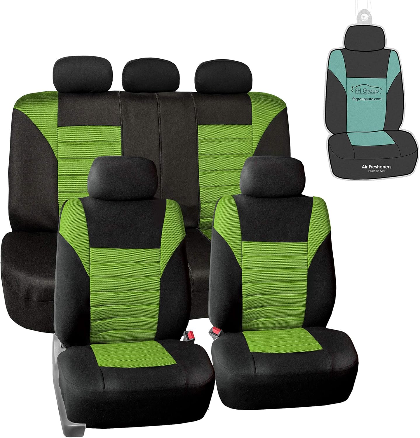 Car Seat Covers Pair Set, Airbag Compatible, Universal Fit for Cars Trucks and SUVs, Gray/Black O278981