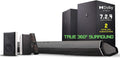Nakamichi Shockwafe Pro 7.1.4 Channel 600W Dolby Atmos/DTS:X Soundbar with 8" Wireless Subwoofer, 2 Rear Surround Speakers. Get True 360° Cinema Surround with This Plug and Play Home Theater System