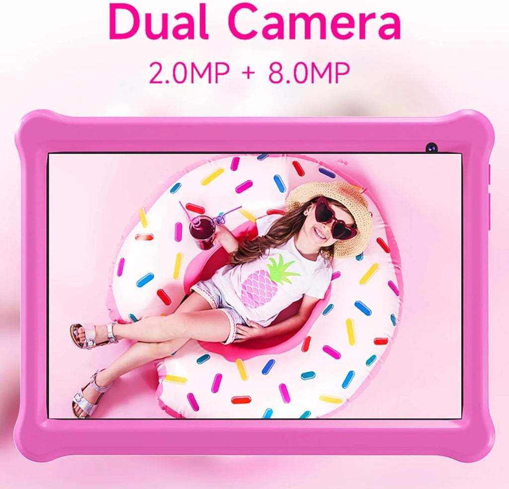 Kids Tablet 10 inch with Case, Parental Control, Pink O793547