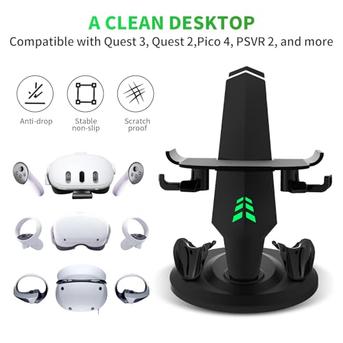 Charging Dock for VR Headset Controllers with LED Lights Q12422