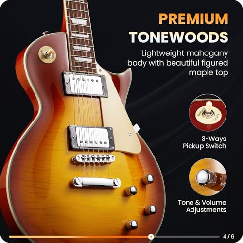 LP Electric Guitar with Arched Top, Solid Body with Humbucker Pickups A953807