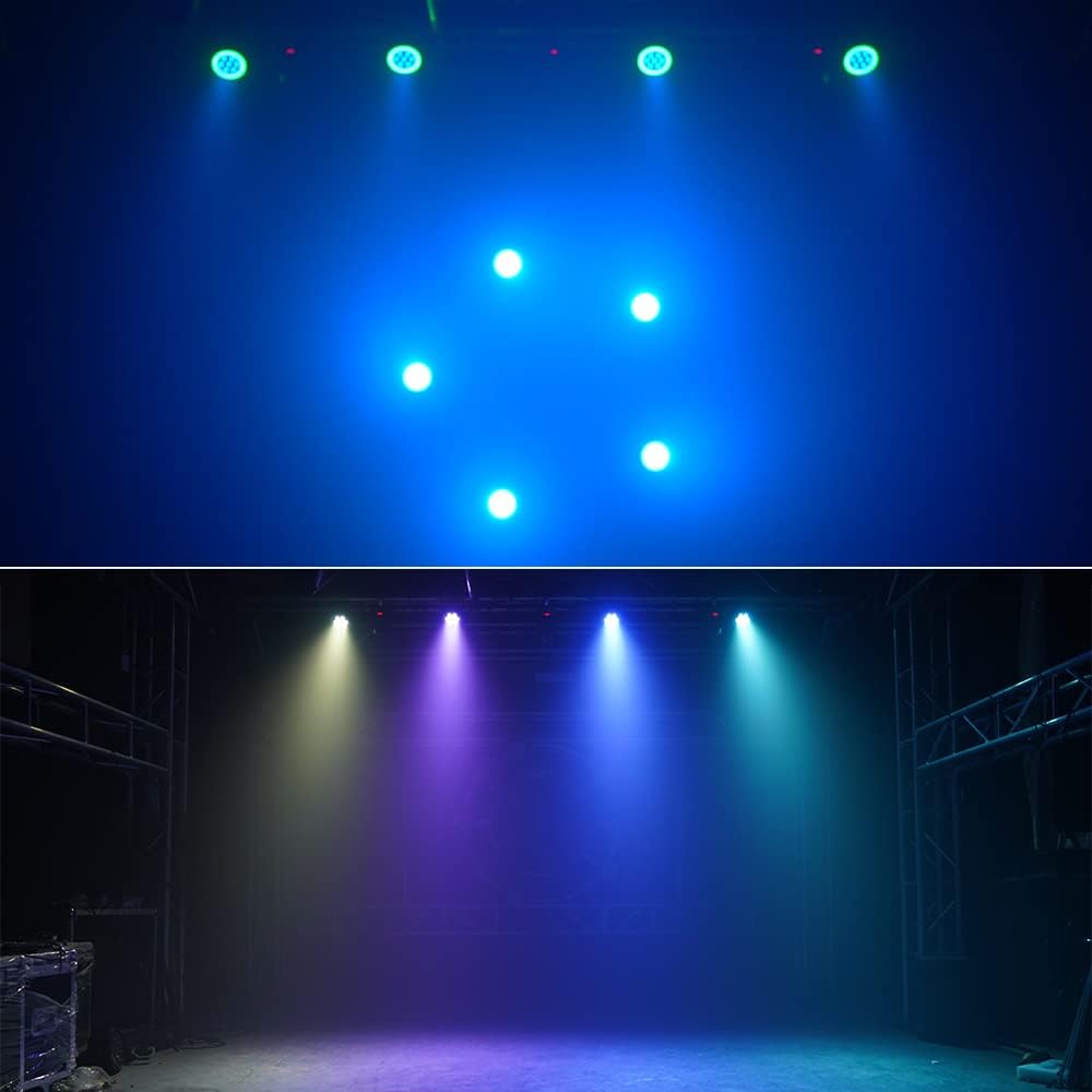 LED Par Light 7x10W RGBW 4-in-1 with DMX and Sound Activation for Stage and Party D10967