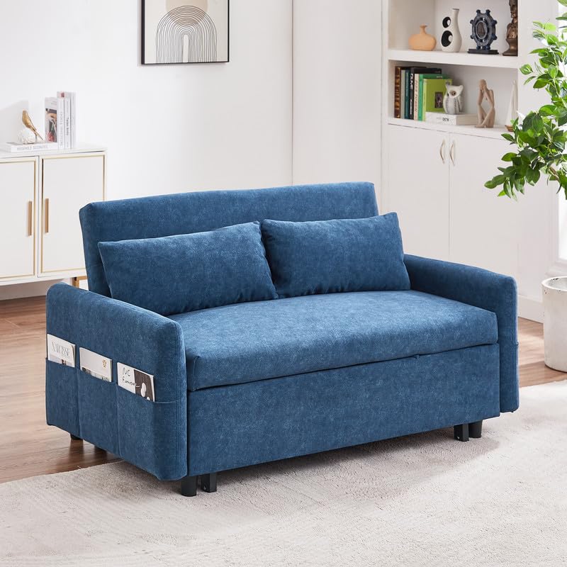 Convertible Sofa Bed Sleeper Chair with Adjustable Backrest, Grey C681