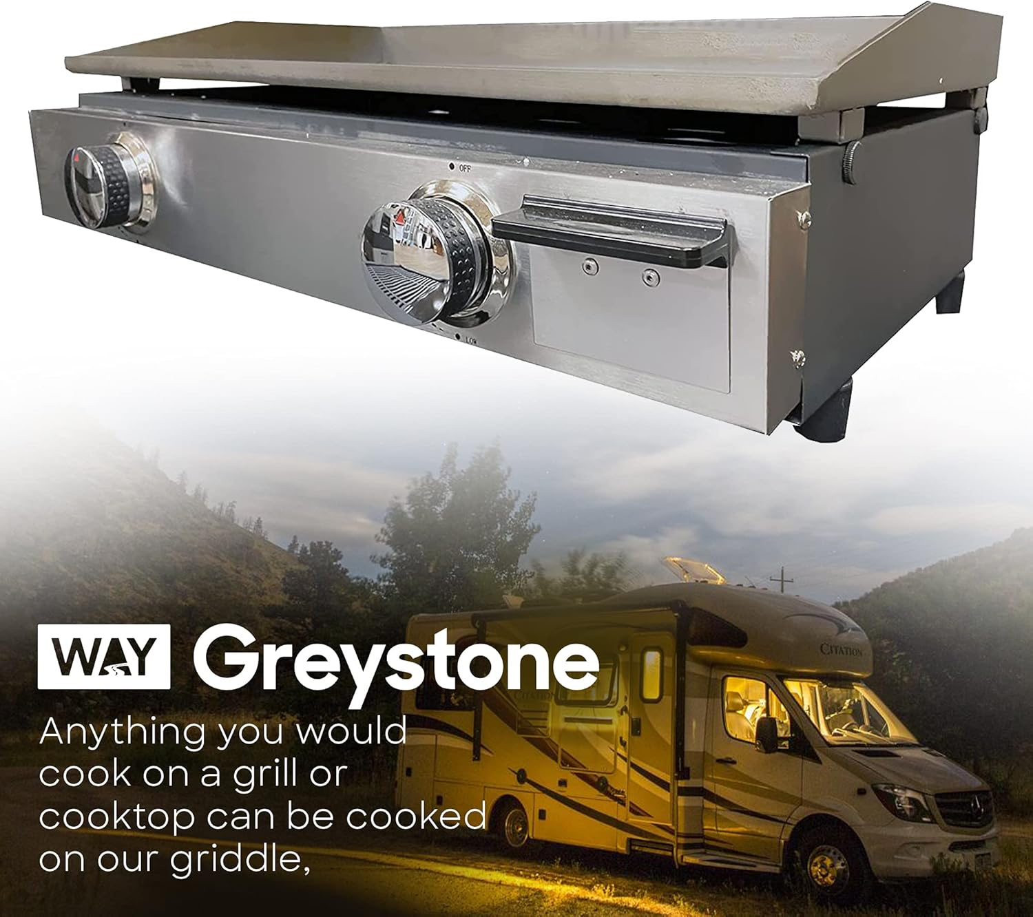 RV Griddle 25 Inch Stainless Steel X1749