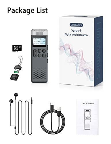 80GB Digital Voice Activated Recorder with Playback for Lectures Meetings V982