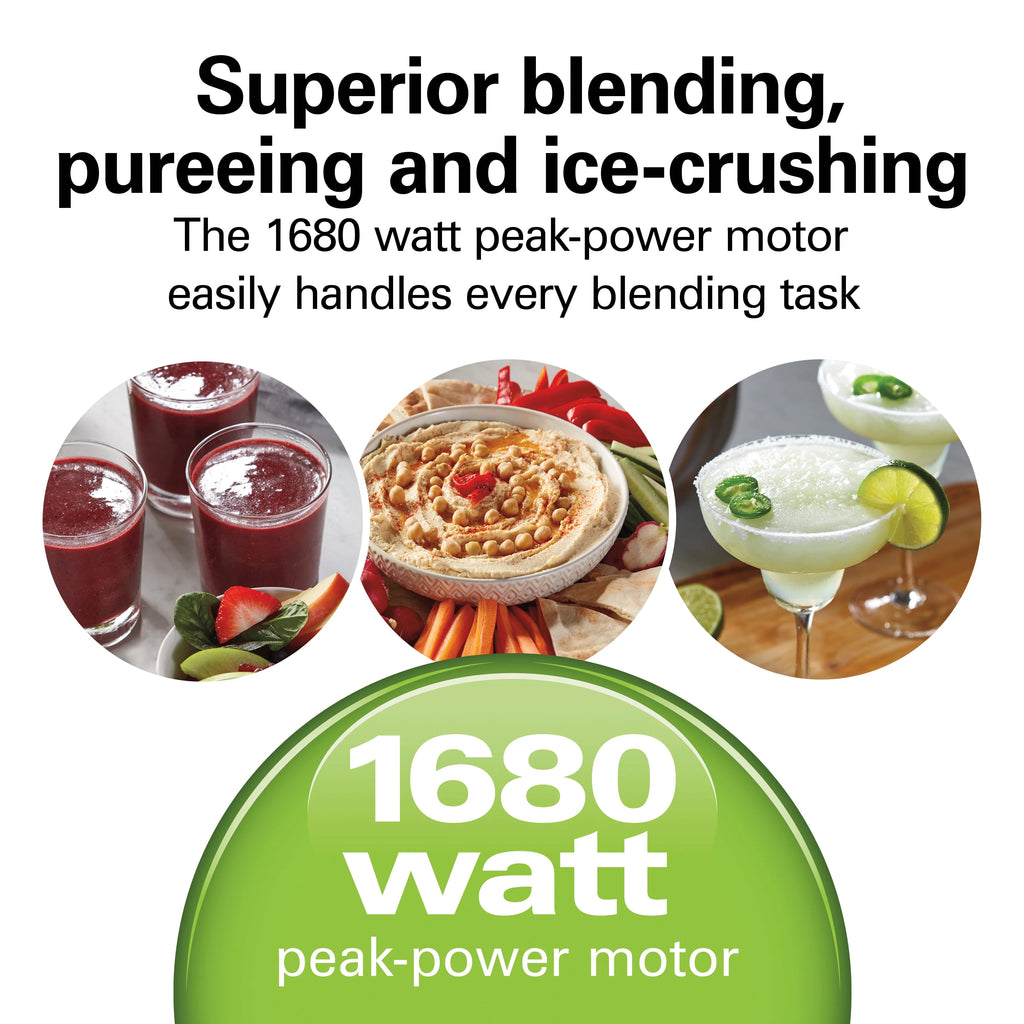 Professional-Performance Blender for Shakes and Smoothies, 48oz Glass Jar, 1680 Watts E18847