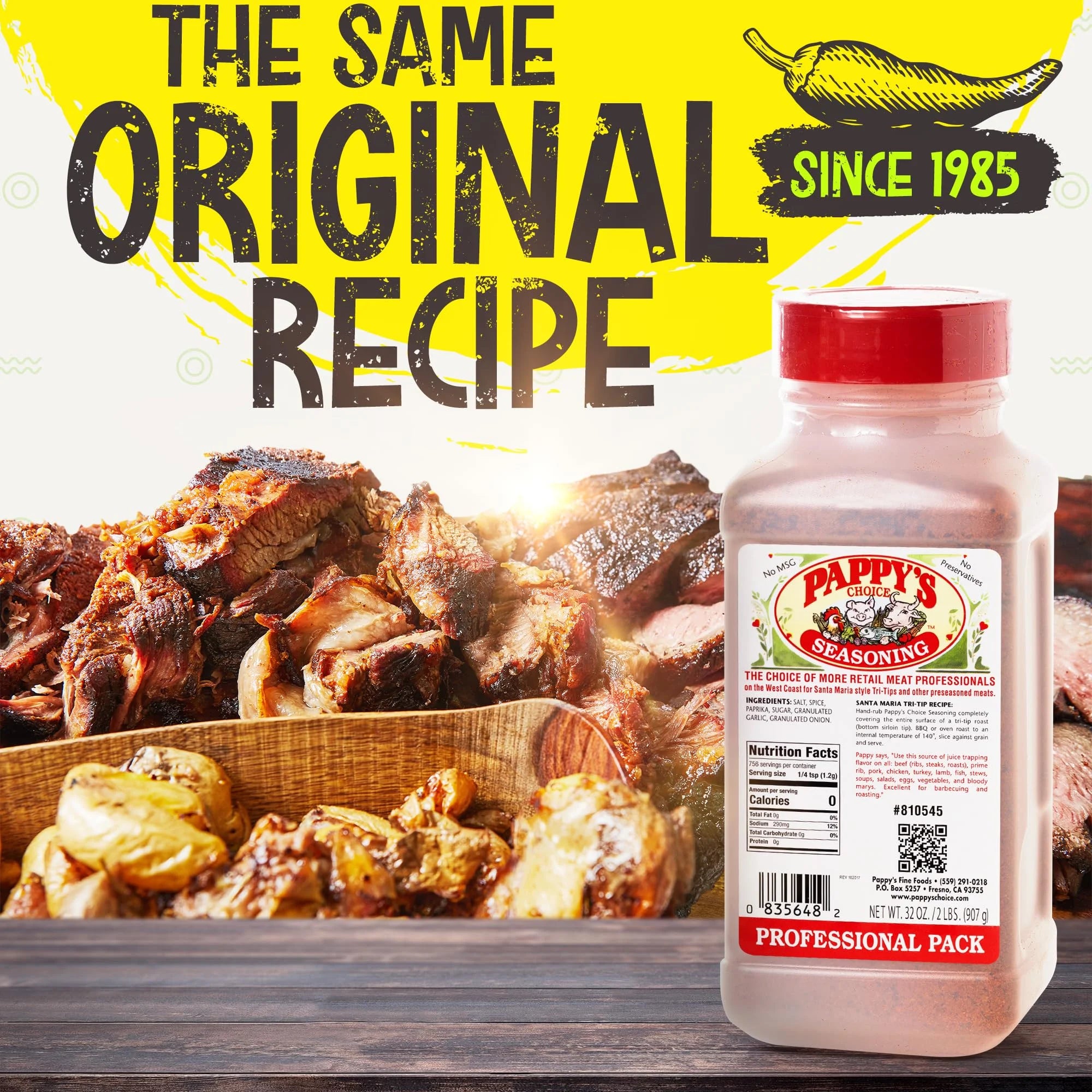 Original Seasoning for BBQ, Smoked Brisket, Steak, Chicken and Seafood C7210