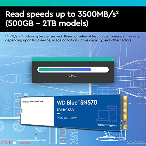 500GB NVMe Internal Solid State Drive SSD - M.2 2280, Up to 3,500 MB/s J4749