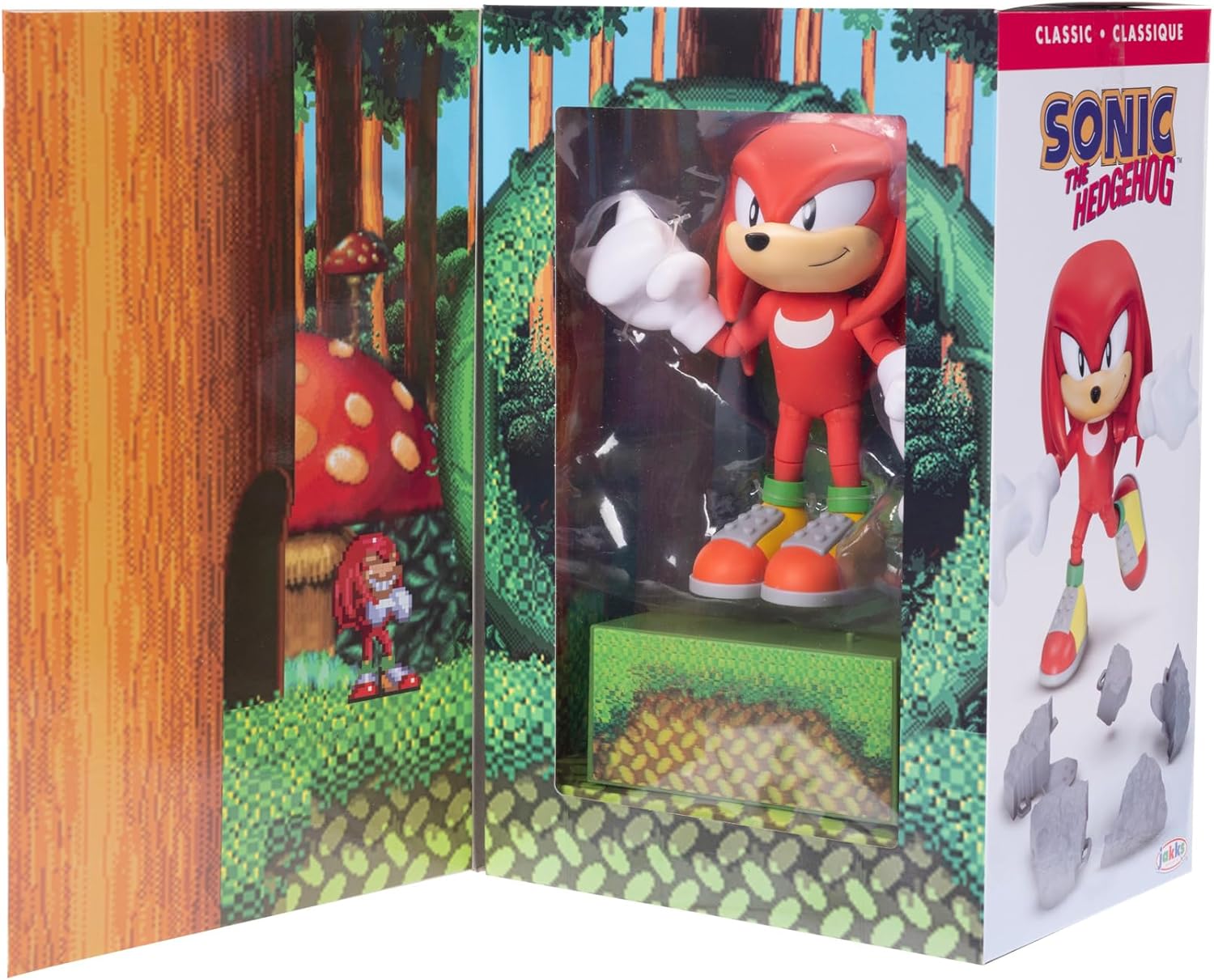 Knuckles Action Figure with Customizable Face Expressions and Holographic Display Base V879098