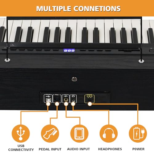 88 Key Weighted Digital Piano with Hammer Action and Speakers X88384