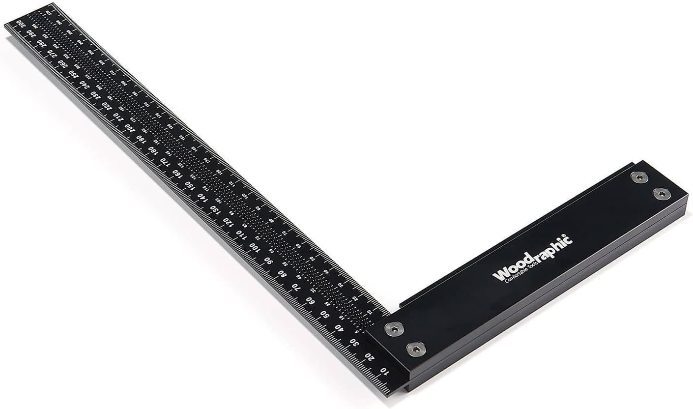 12-inch Precision Square Ruler for Woodworking Marking and Measuring R781715
