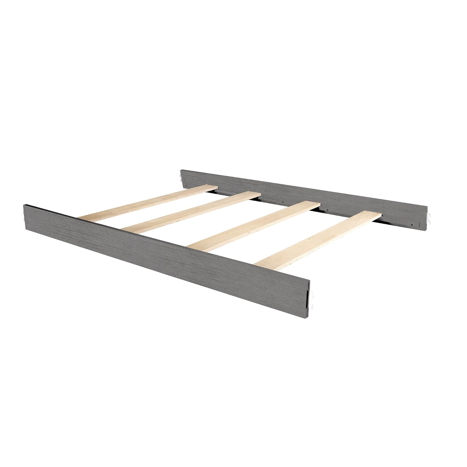 7-Drawer Double Dresser in Rustic Grey with Convertible Crib Bed Rail U98158