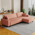 The 93" Orange Corduroy Sofa Bed Comes with 2 Pillows to fit in The Living Room and The Apartment is not overcrowded Modern Couch for Bedroom,Apartment Sofa,Office Couch