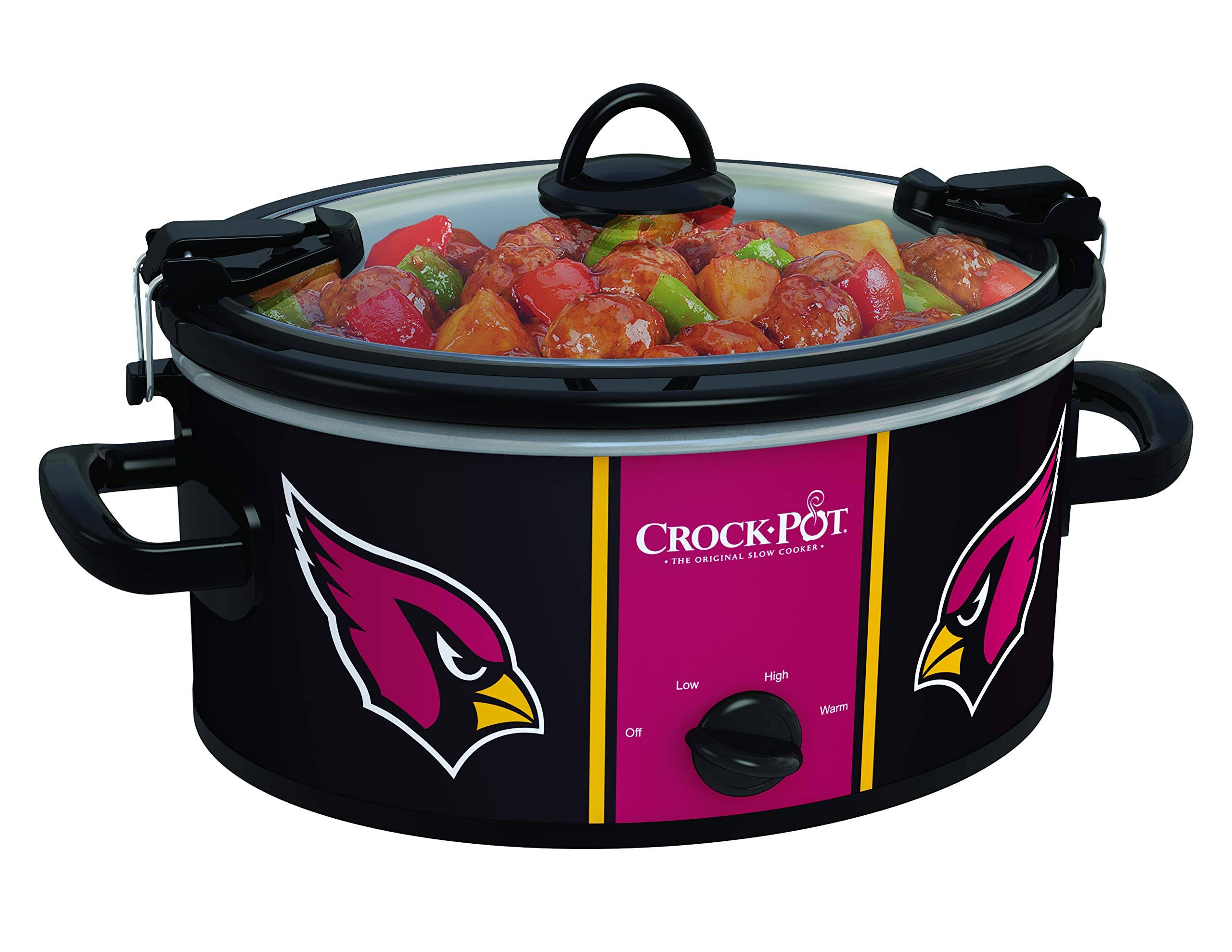 Crock-pot SCCPNFL600-AC Electric Cooking, Black/Cardinal