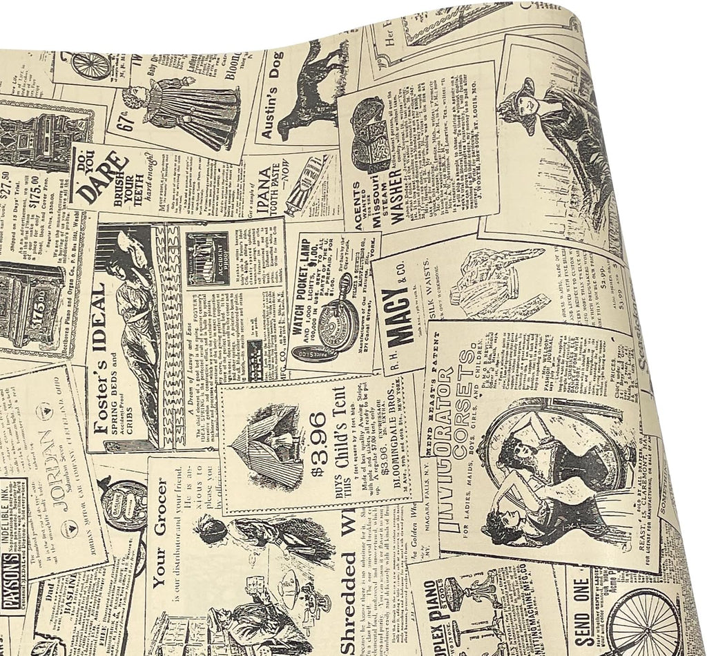 Newspaper Print Shelf Drawer Liner Paper Roll K19672