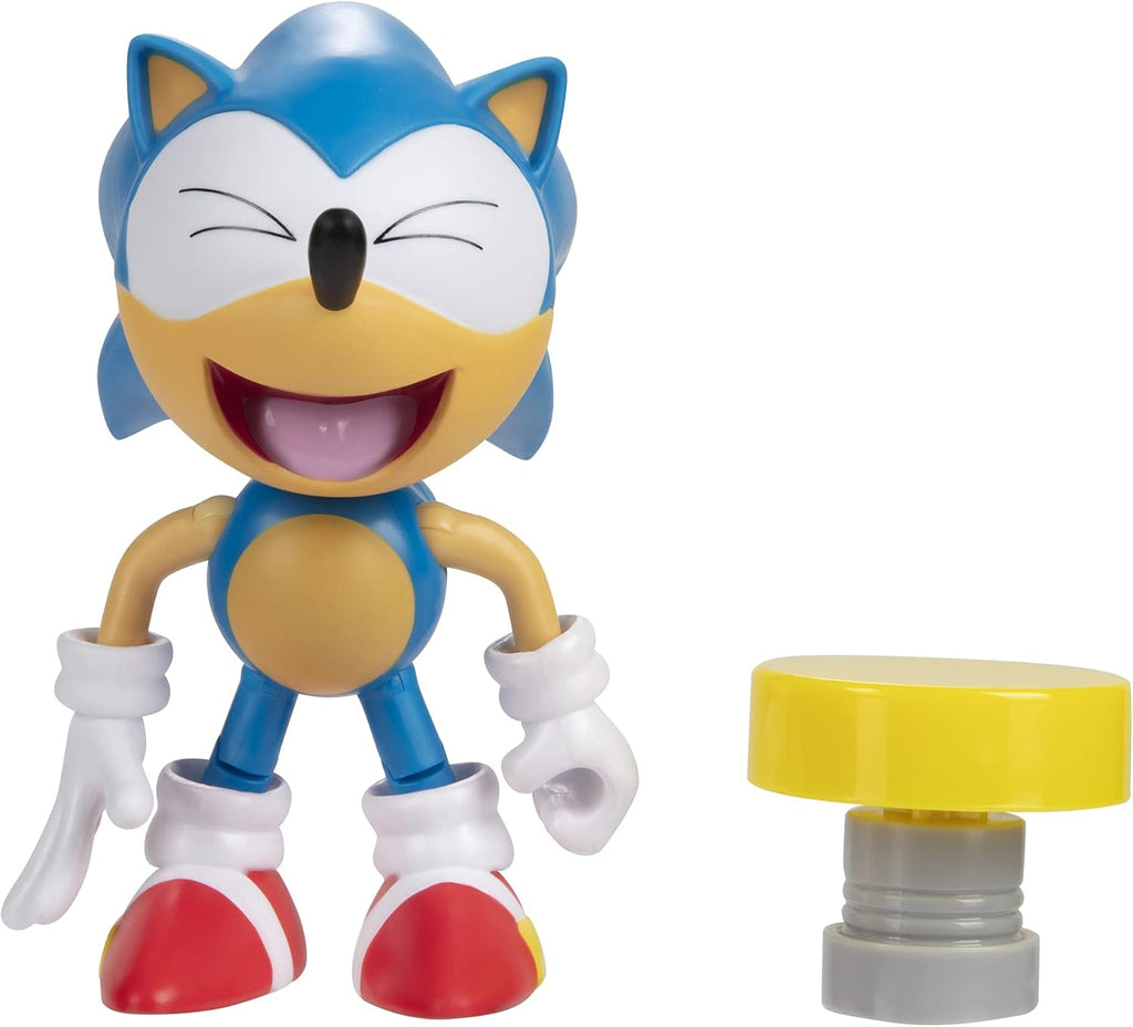 Sonic The Hedgehog 4-Inch Action Figure Classic Sonic with Spring Collectible Toy