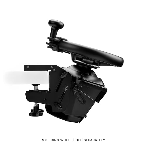 SimTask Steering Kit with Adjustable Clamp and Spinner Knob for Truck and Farm Simulation Gaming J334