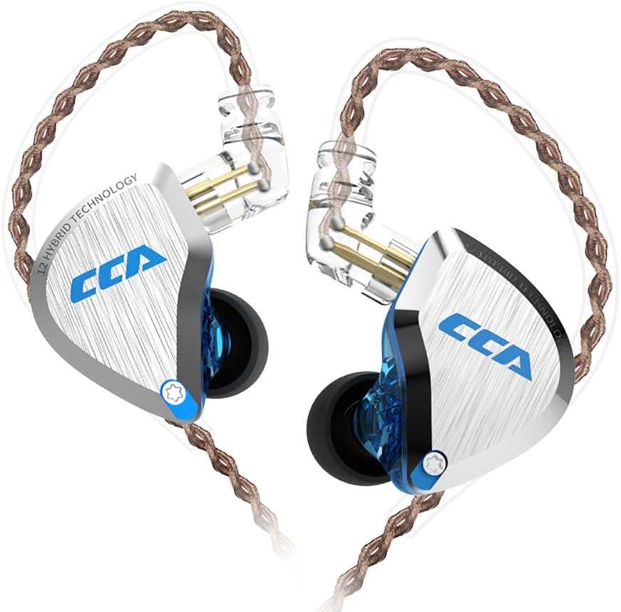 in-Ear Monitors, Hybrid HiFi Stereo Noise Isolating IEM Wired Earphones with Detachable Cable M837618