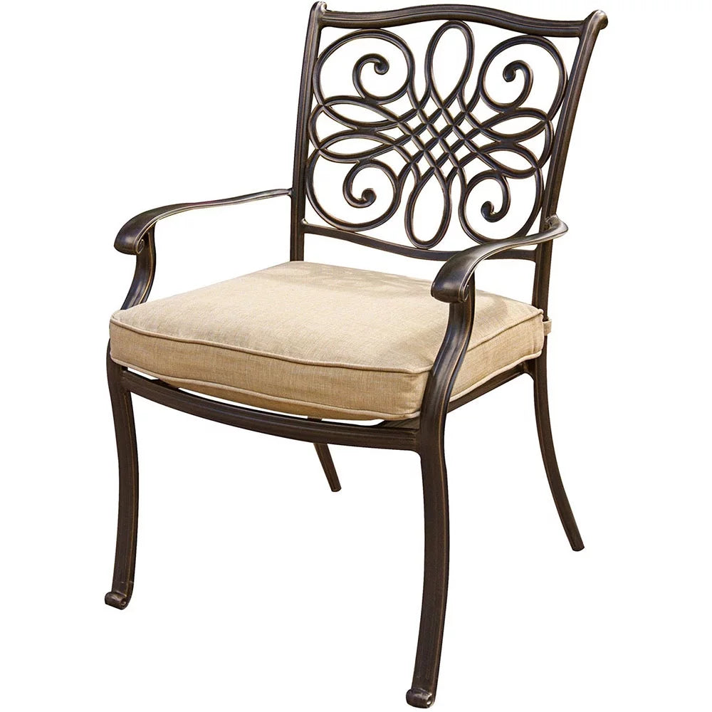 3-Piece Bistro Set with Glass-Top Table Q411