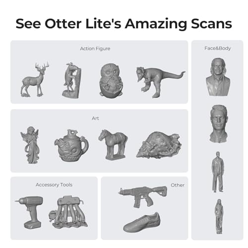 3D Scanner for 3D Printing, Blue Laser, Full-Color Scans Q176