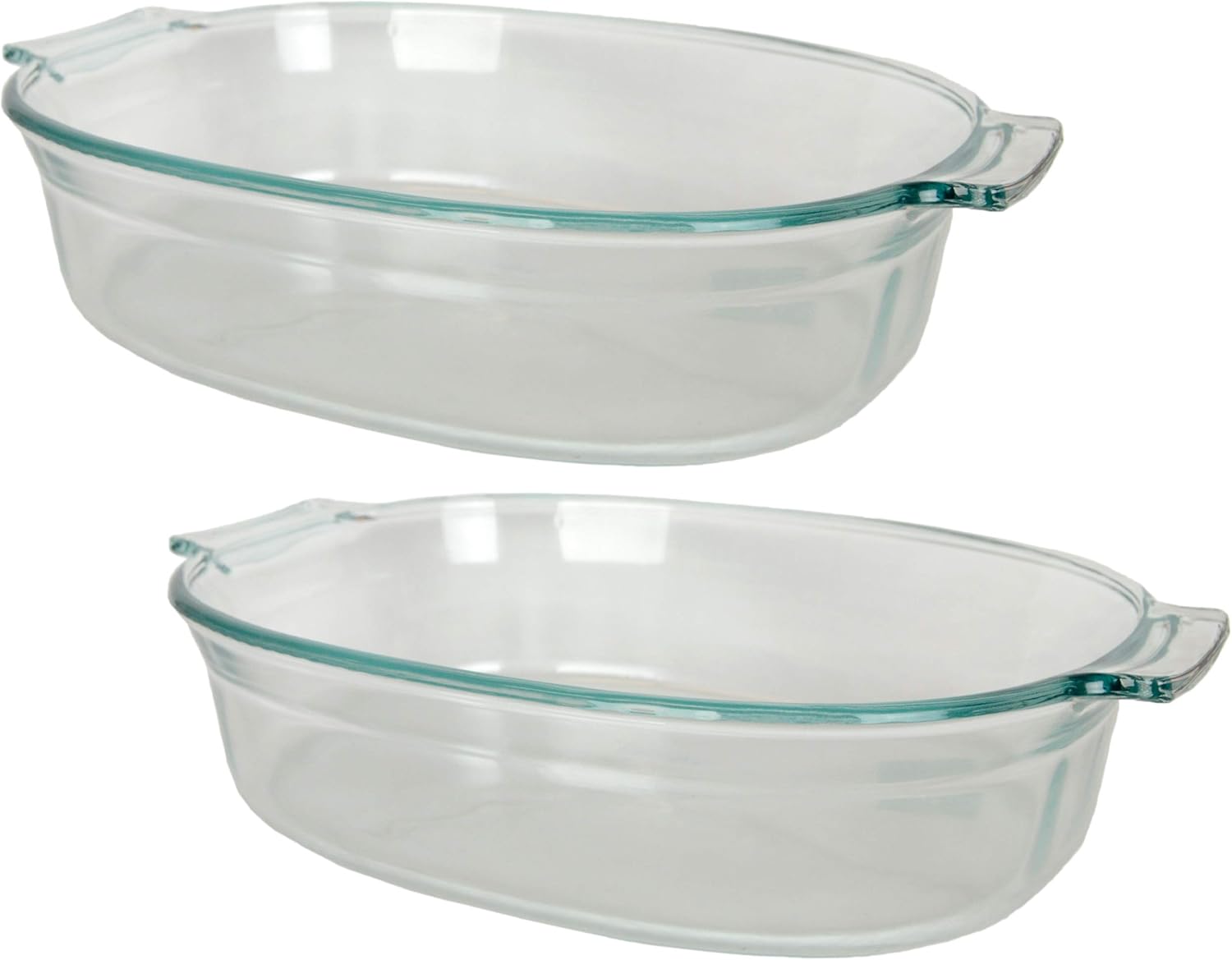 Pyrex 702 2.5 Quart Roaster Glass Dish - 2 Pack