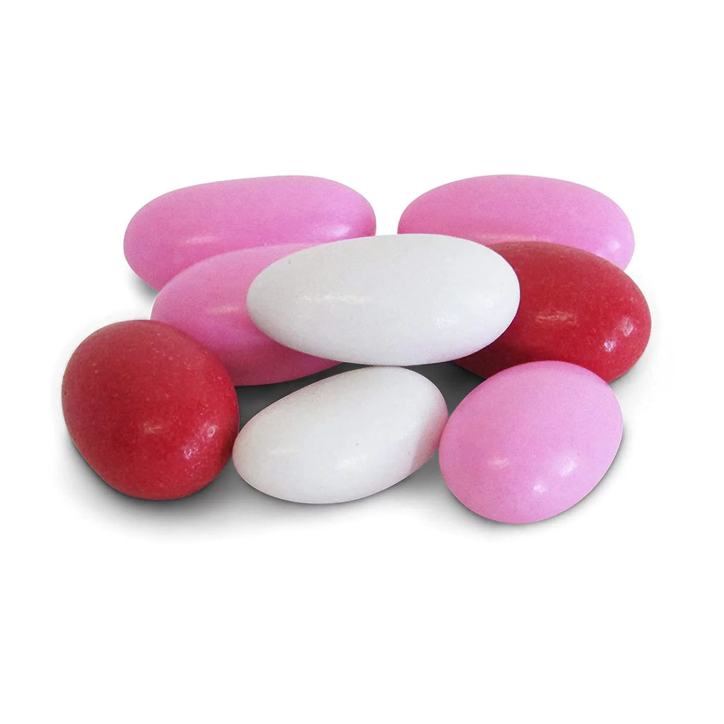 Red Pink & White Jordan Almonds Mix, 10 LBS Bulk Bag, Sweet Hard Candy Shell F3466
