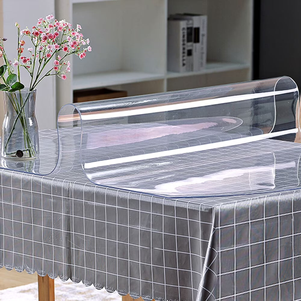 36x60" PVC Table Mat Waterproof Tablecloth Transparent Desk Protector Pad