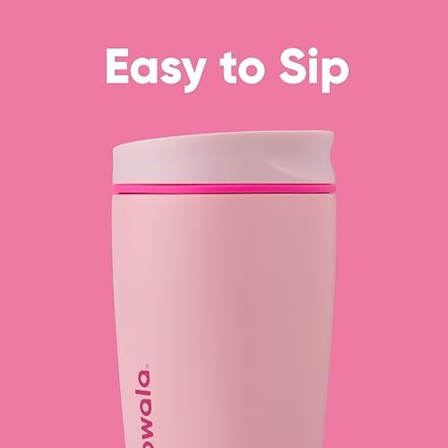Insulated Stainless Steel Coffee Tumbler, Reusable Travel Mug, 20 oz, Pink N461027